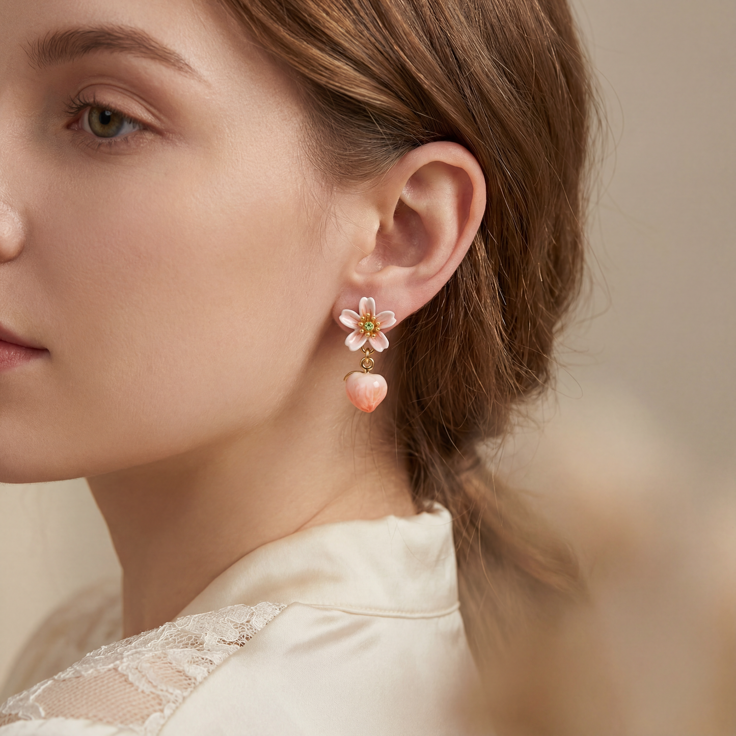 Peach Earrings