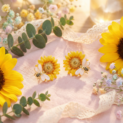 Sunflower Stud Earrings