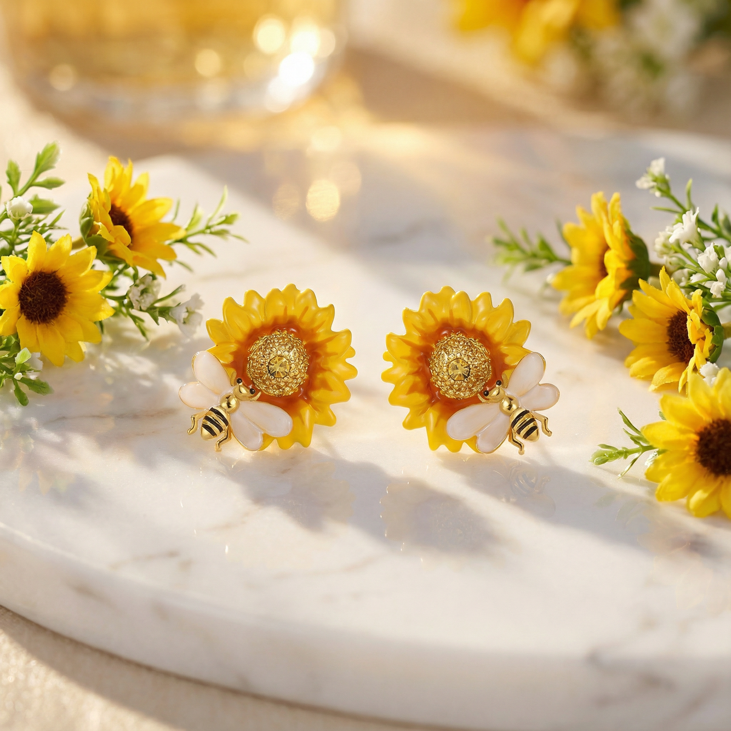 Sunflower Stud Earrings