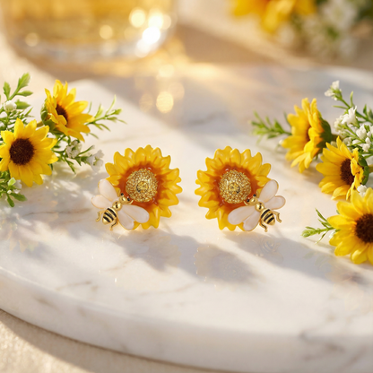 Sunflower Stud Earrings