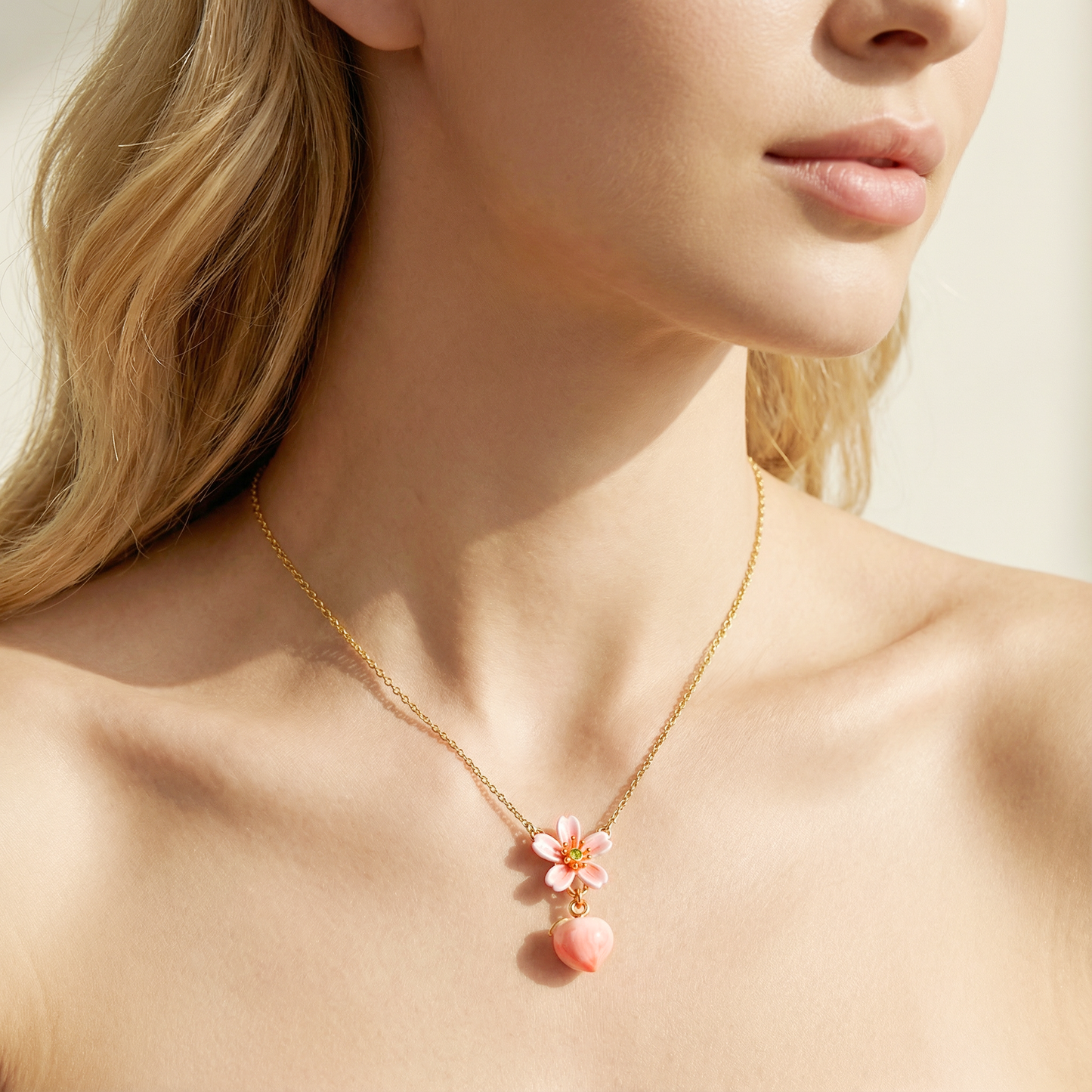 Peach Necklace